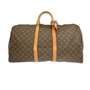 LOUIS VUITTON KEEPALL 55 TRAVEL HANDBAG MONOGRAM M41424 MI8907 YQ03932 BN02